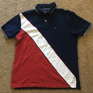 Tommy Hilfiger Polo Red White & Blue Size …